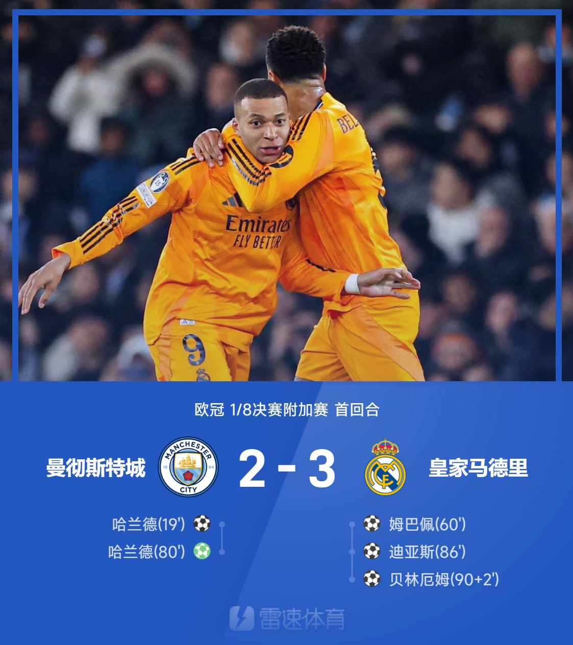 关于曼城追平皇马！FIFA俱乐部排名更新，拜仁升至第的信息